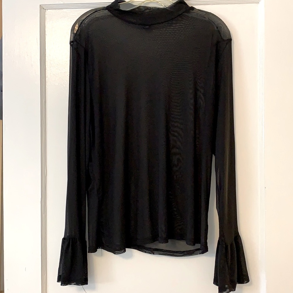 Publik black mesh top